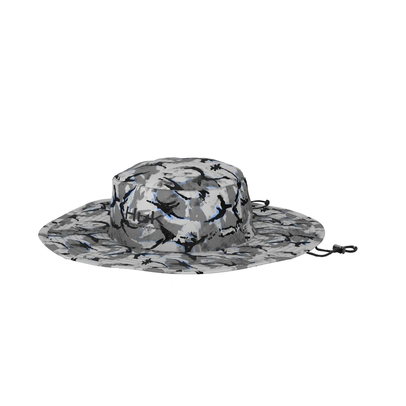 HUK Men's Boonie, Wide Brim Fishing Hat Bucket, Cane Bay-Volcanic Ash, One Size