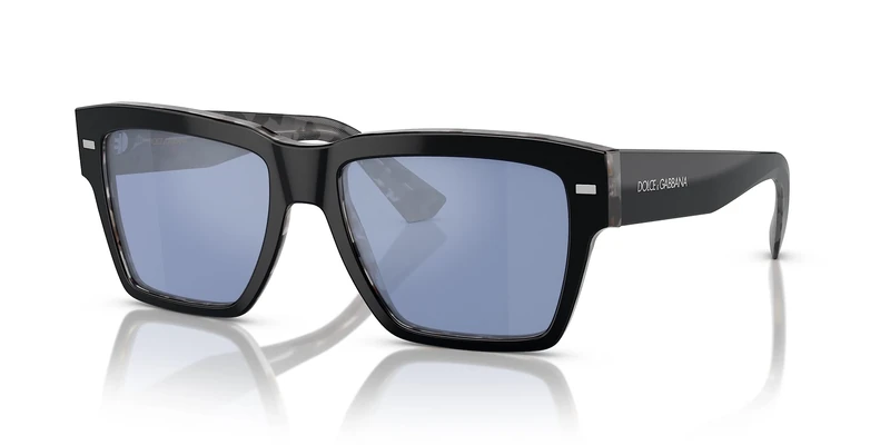 Dolce & Gabbana Men's 0dg4431 55 34031u Sunglasses, Black Avana/Light Blue, Black Avana/Light Blue, 55/18/145