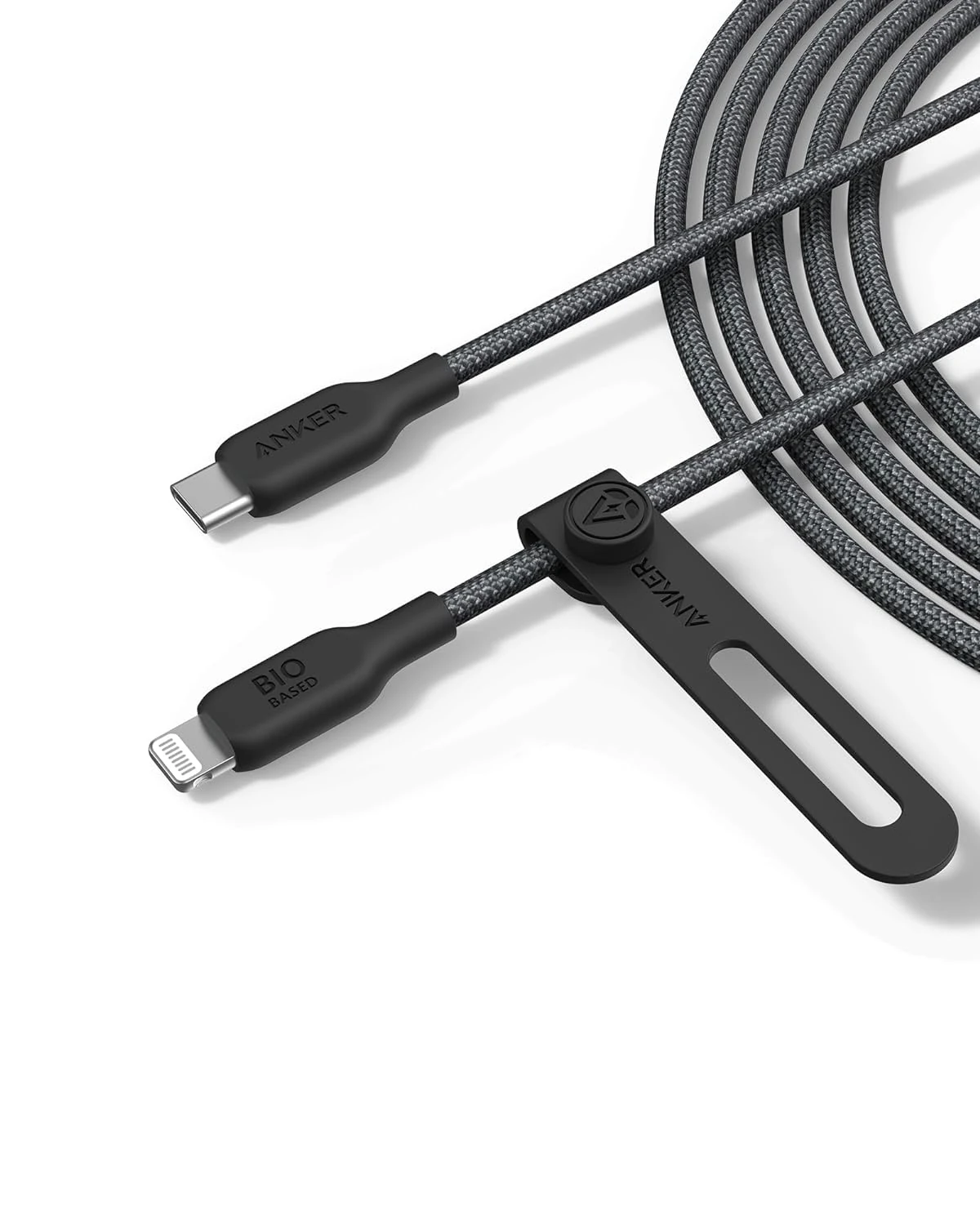 Anker USB-C to Lightning Cable, 10ft Bio-Nylon (Phantom Black), MFi Certified, Fast Charging for iPhone 14 Plus/Pro/13/12/11/X/XS/XR
