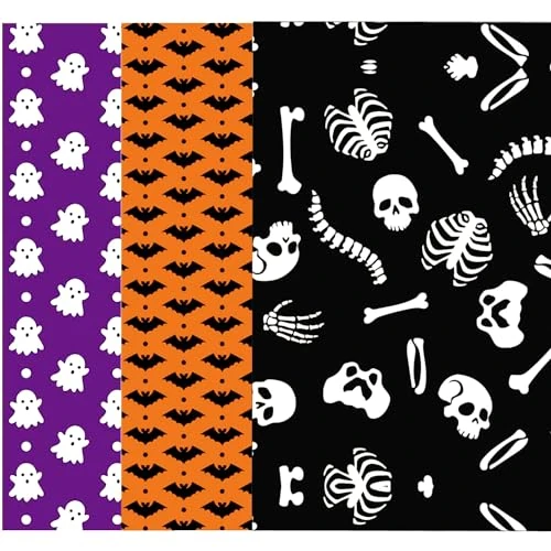 Jwssor Autumn Tissue Paper,Pumpkin and Maple Leaves Tissue Pape,50cmx35cm Halloween Tissue Paper,Thanksgiving Wrapping Paper