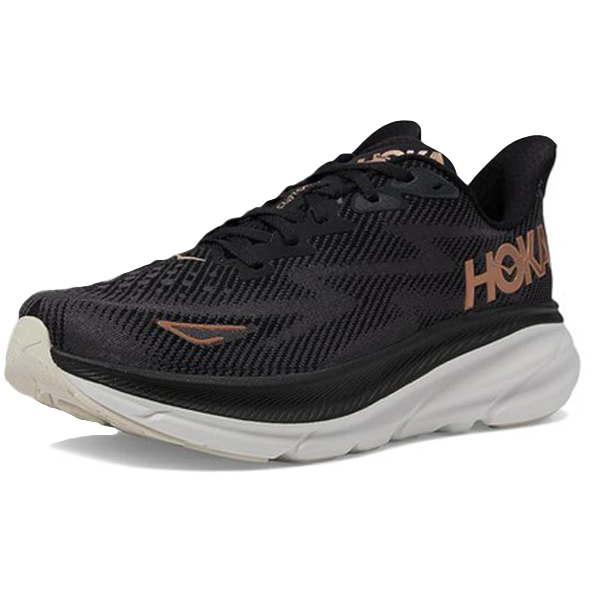 HOKA W Clifton 9, Women's Sneakers, Black Rose Gold, 6 UK
