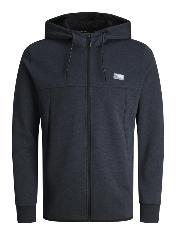 JACK & JONES Male Hooded Jacket Logo Hooded Jacket, Dark Navy, M