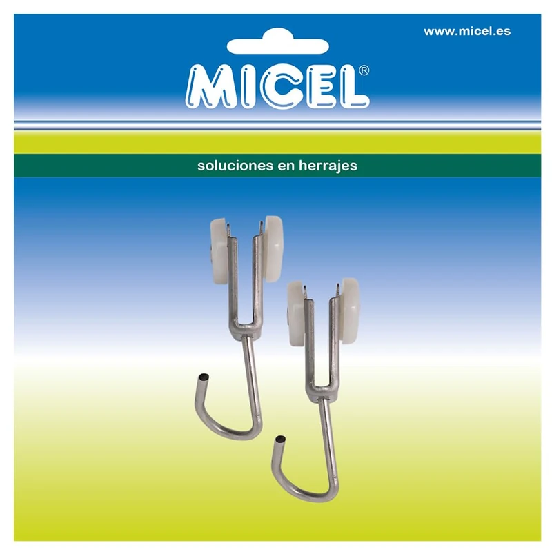 MICEL - 92576 Pergola Guide Pulley Set of 2 for Outer Bearings, Stainless Steel Finish, 18.5 x 17 x 60 mm - Image 1