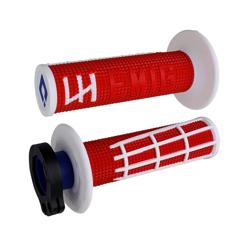 ODI EMIG 2.0 V2 LOCK-ON GRIPS RED/WHITE