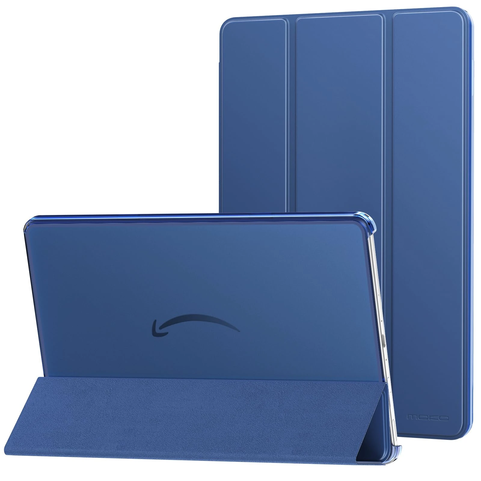 MoKo Case Fits Amazon Fire Max 11 Tablet (13th Generation, 2023 Release) 11" - Slim PU Leather Trifold Stand Cover for Kindle Fire 11 Tablet Frosted Hard Back Shell with Auto Wake/Sleep, Dark Blue