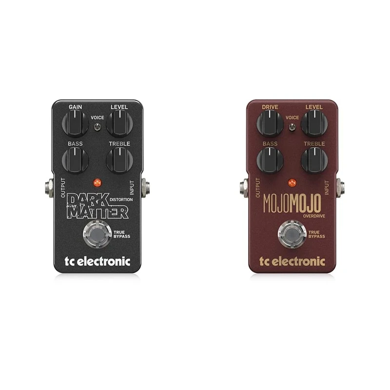 TC Electronic DARK MATTER DISTORTION Phenomenal Distortion Pedal with Extreme Dynamic Range, Two-Band EQ and Voicing Switch & MOJOMOJO OVERDRIVE Exceptional Overdrive Pedal with Extra Headroom
