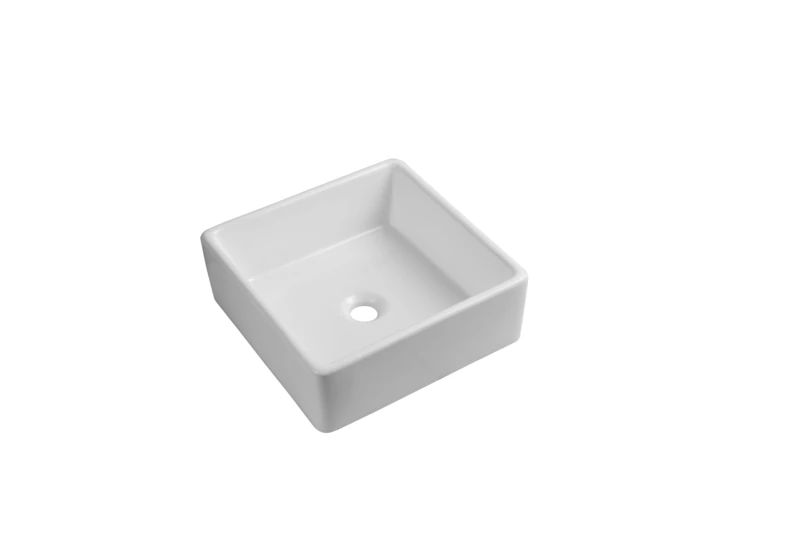 iBathUK | Modern Square Ceramic Cloakroom Basin Countertop Bathroom Sink CA1000
