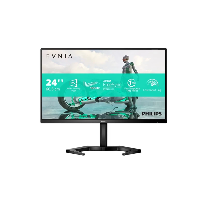 Philips Evnia 24M1N3200ZS - 24 Inch FHD Gaming monitor, 165Hz, IPS, 1ms, AMD FreeSync, Low Input Lag, Smart Image, Smart Contrast (1920 x 1080, 250 cd/m², HDMI x 2 DisplayPort)