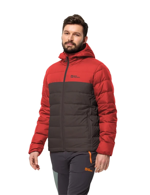 Jack Wolfskin Men's Ather Down Hoody M Down Jacket, Red Earth, XXL - Image 1