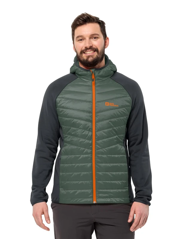 Jack Wolfskin Mens Routeburn Pro Hybrid M Softshell, Hedge Green, XL EU