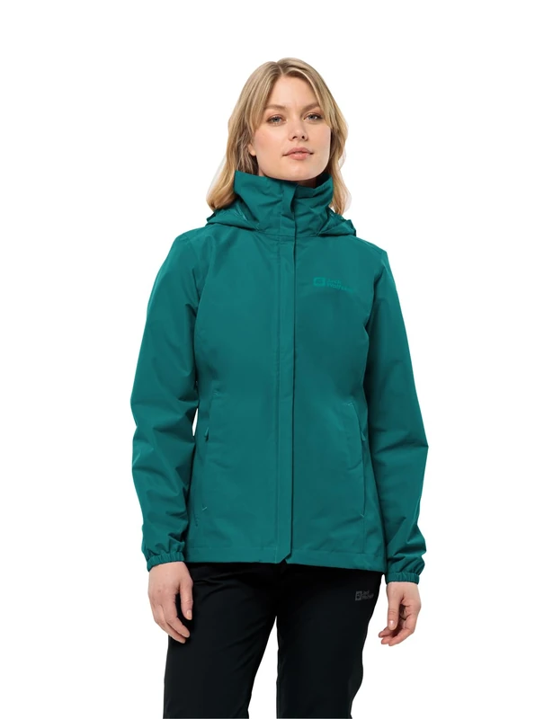 Jack Wolfskin Women's Stormy Point 2L JKT W Jacket, Green (sea Green), XS
