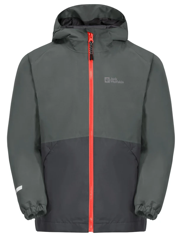 Jack Wolfskin Unisex Children's Jacket, Slate Green, 140 cm