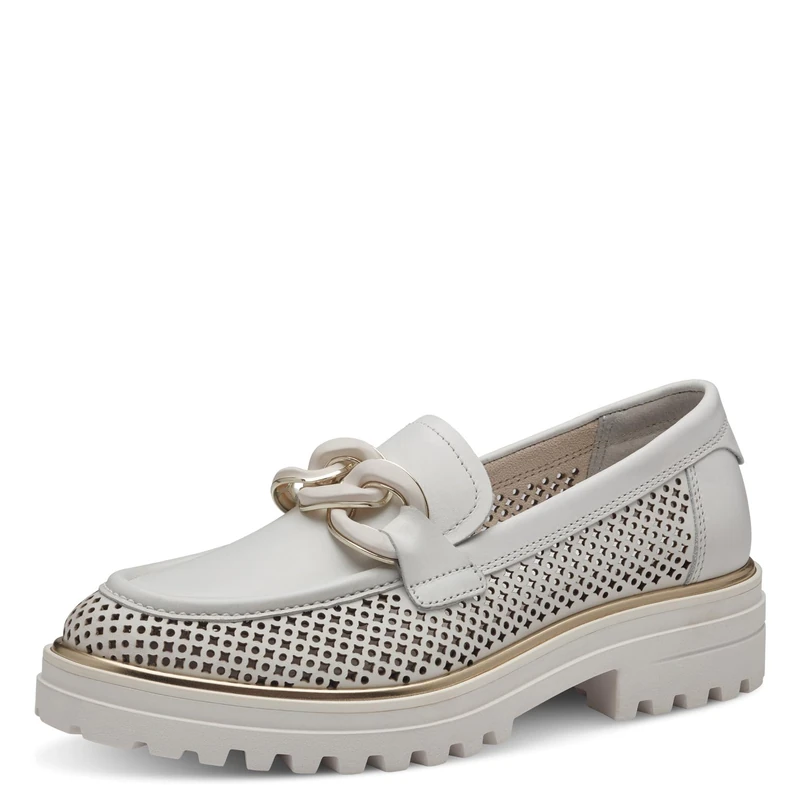Tamaris 1-24707-42 Women's Trainers Loafer, Wht Silver Com, 4 UK