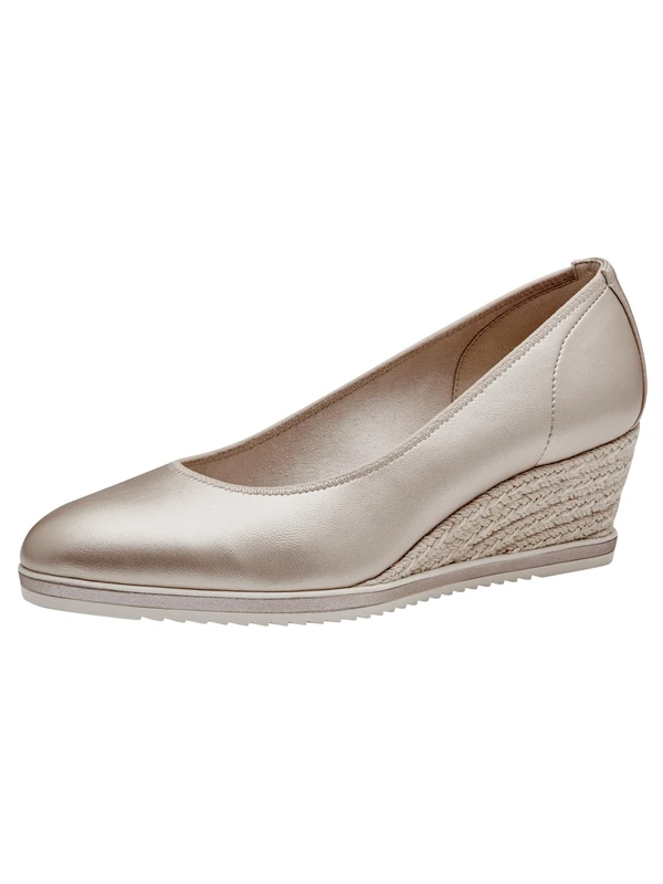 Tamaris Women's Wedge Pumps, Women's Pumps, Touch-it Footbed, Metallic, 36 EU
