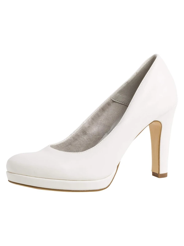 Tamaris Women's pumps with block heel white 5.5 UK