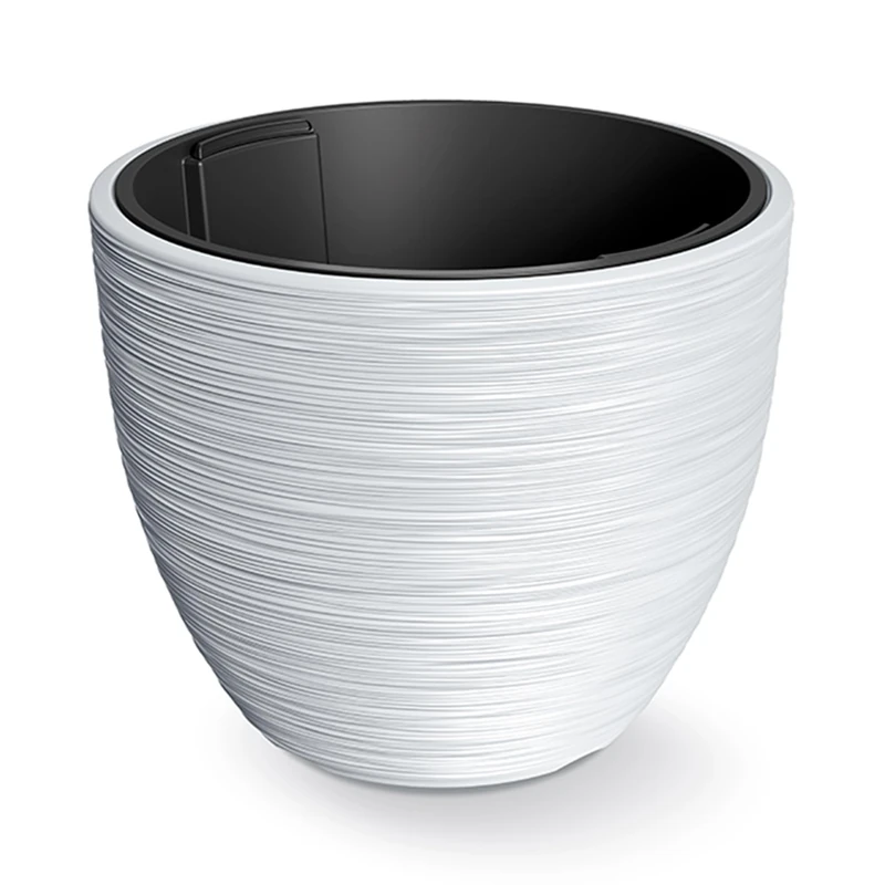 Prosperplast FURU Collection White Planter with Tank 47 x 47 x 38.5 cm, Capacity 53 Litres