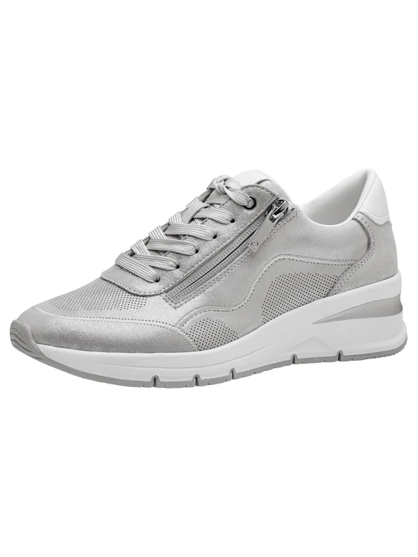Tamaris 1-23761-42 Women's Trainers Sneaker, Silver, 4 UK
