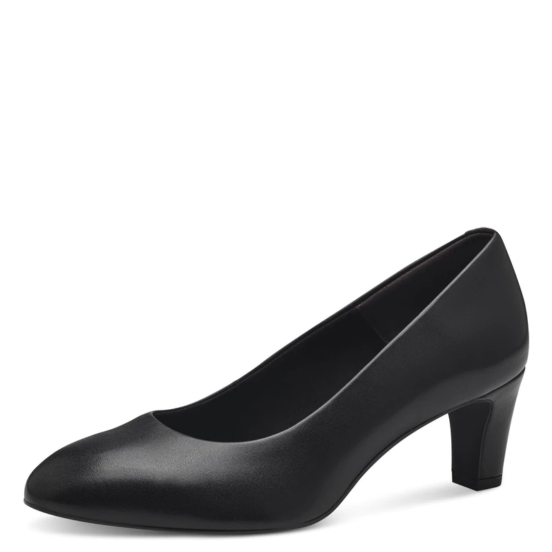 Tamaris Women's leather pumps with block heel black 5 UK