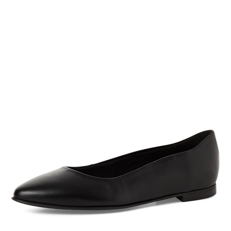 Tamaris Women's ballet flat leather flat black 3.5 UK