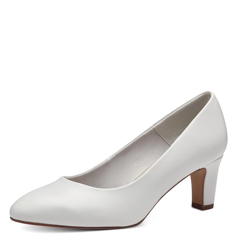 Tamaris Women's pumps with block heel white 3.5 UK