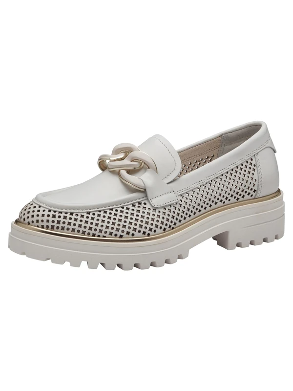 Tamaris Women's 1-24707-42 Slippers, Wht Lea Struct, 6.5 UK