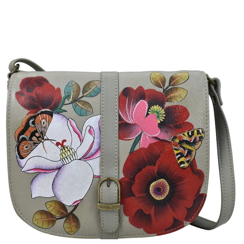 Anna by Anuschka Women's Flap Crossbody, Dreamy Blossoms, One Size