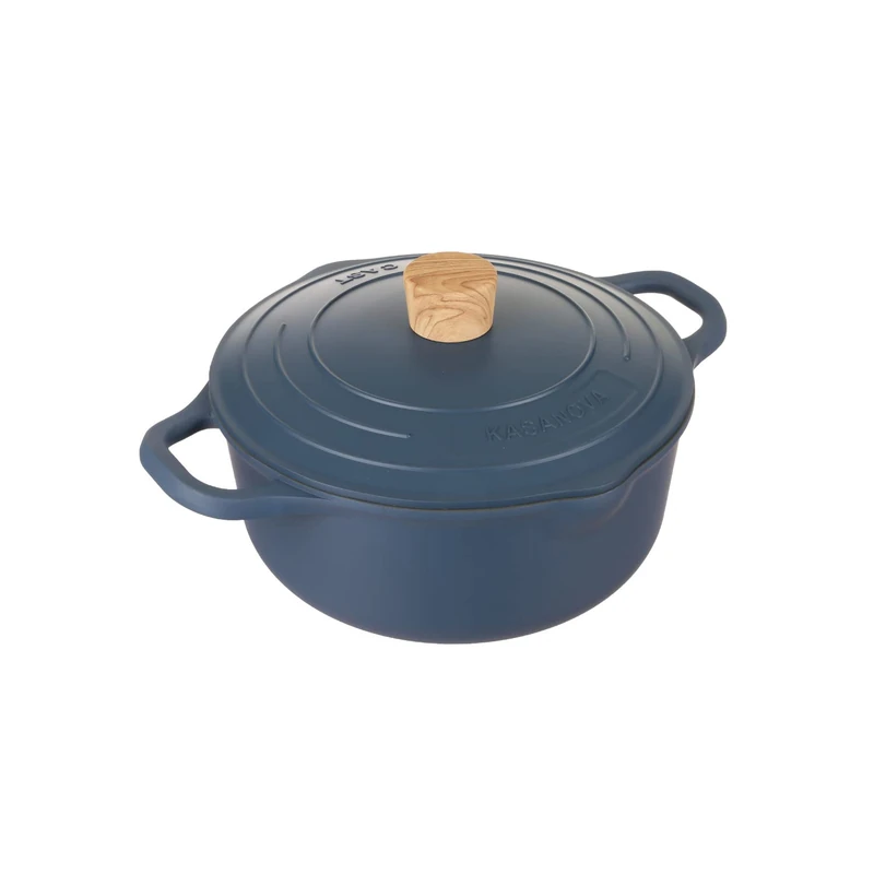 KASANOVA Cooking Pot 24 cm with Lid, Blue, Pot Art, Blue, Cooking