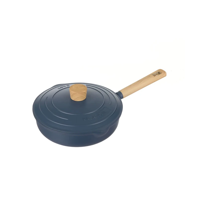 KASANOVA 24cm High Frying Pan with Blue Pot Lid