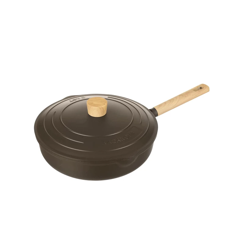 KASANOVA 28cm High Frying Pan with Black Pot Lid