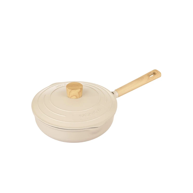 KASANOVA 24cm High Frying Pan with Ivory Pot Lid