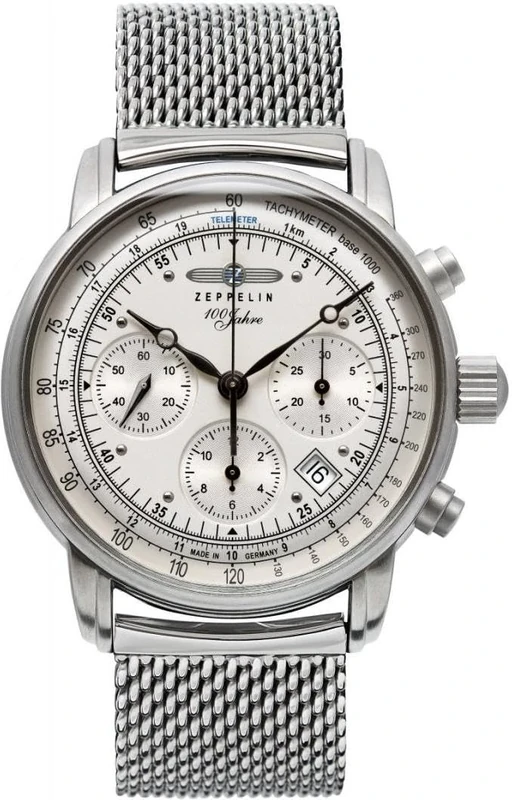Zeppelin Automatic Watch 8618M-1, White, Bracelet