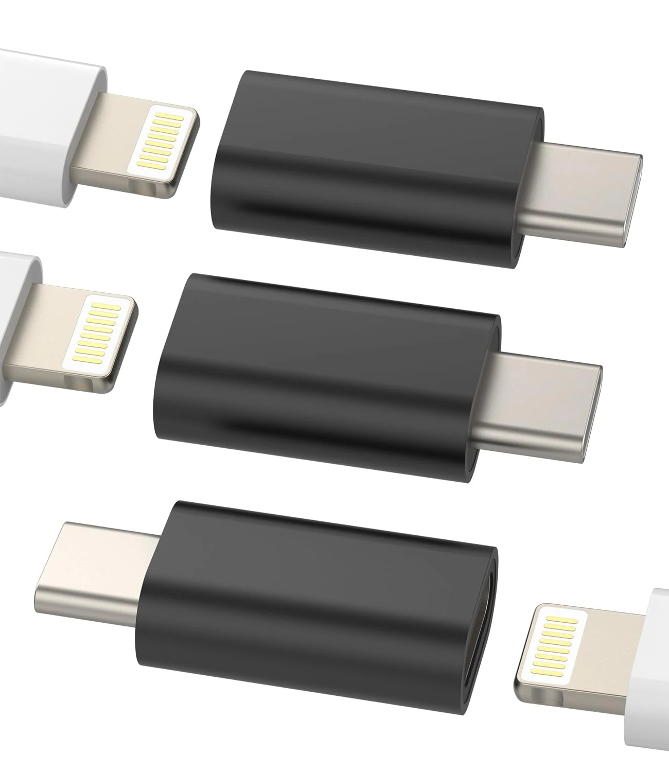 Lightning Female to USB C Male Charger Adapter(3pack) Compatible for Samsung Galaxy Cord S22 S21 S20 S23 Ultra Type-c Connector for Apple iPhone15 Pro Max Plus Ipad Pro Air Mini Charging L-tp