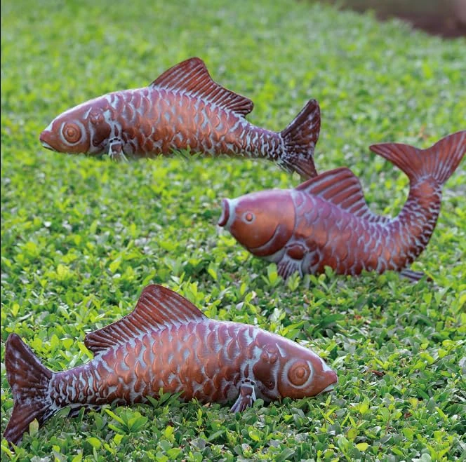 CLYB Set of 3 Koi Fish for Garden Decor