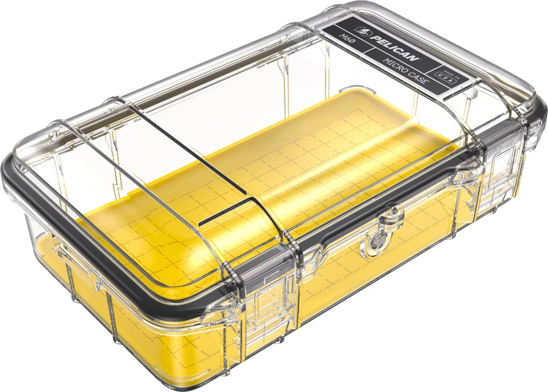 Pelican M60 Micro Case, Yellow/Clear, M60, M60 Micro Case