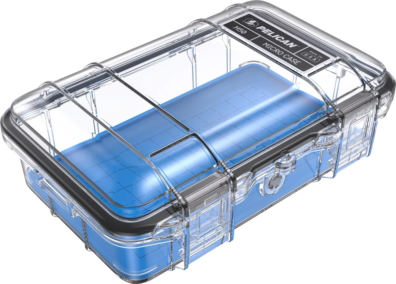 Pelican Micro M50 Case, Blue/Transparent, M50, Micro M50 Case