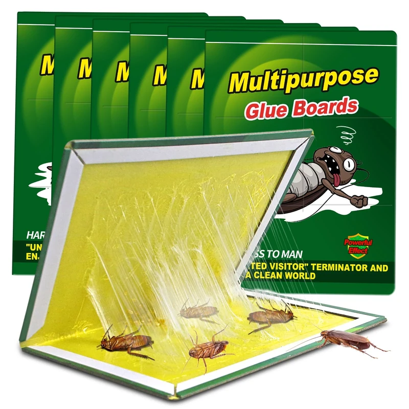 Jaydear 6 Pack Pest Sticky Pad Traps Boards, Household Sticky Pests Trap Boards, Efficient Pack Of Glue Boards for Indoor Outdoor Home Kitchen Office & Garden