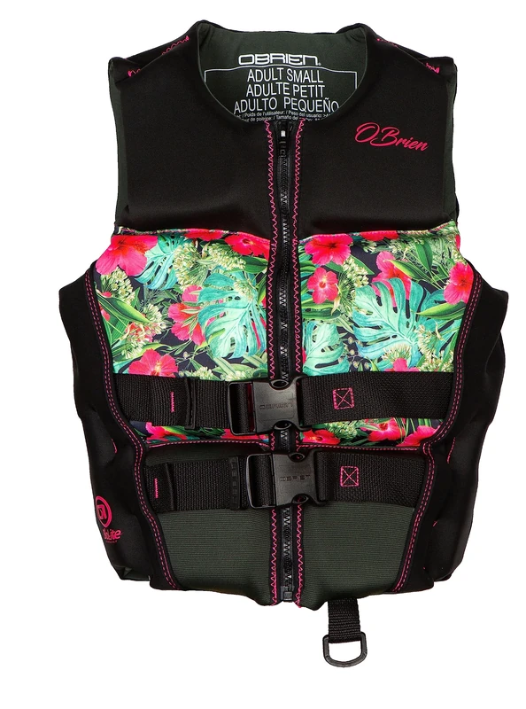 O'Brien Women's Flex V-Back Neoprene USCGA lfie Jacket for Watersports, Boating, PWC, Swimming & Paddle