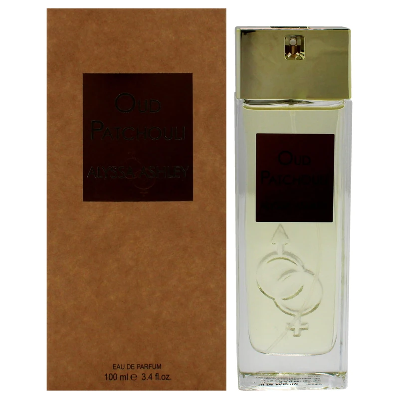 Alyssa Ashley 15-82103 Fragrance Oud Patchouli EDP Spray 100 ml for Adults, Ideal for Long-Lasting Everyday Fragrance wear, 100 ml