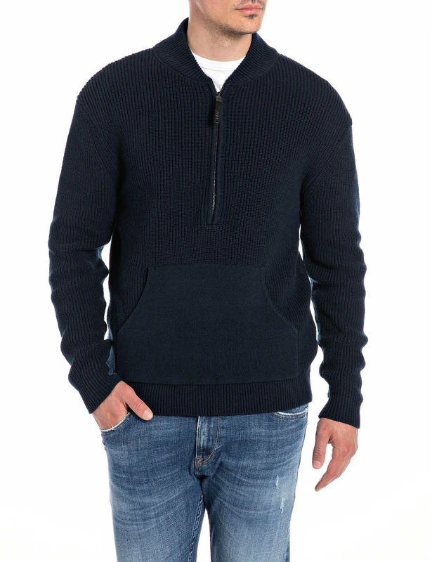 REPLAY Adult UK6144.000.G23376S Sweater, Indigo Blue 271, 3XL