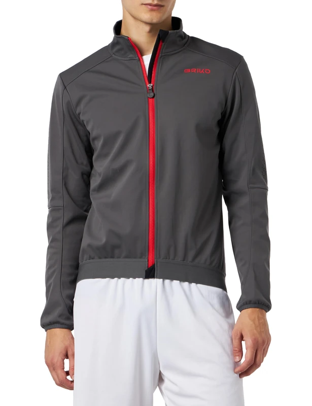 Briko OverWinter Jacket, Grey Metal-RED, M