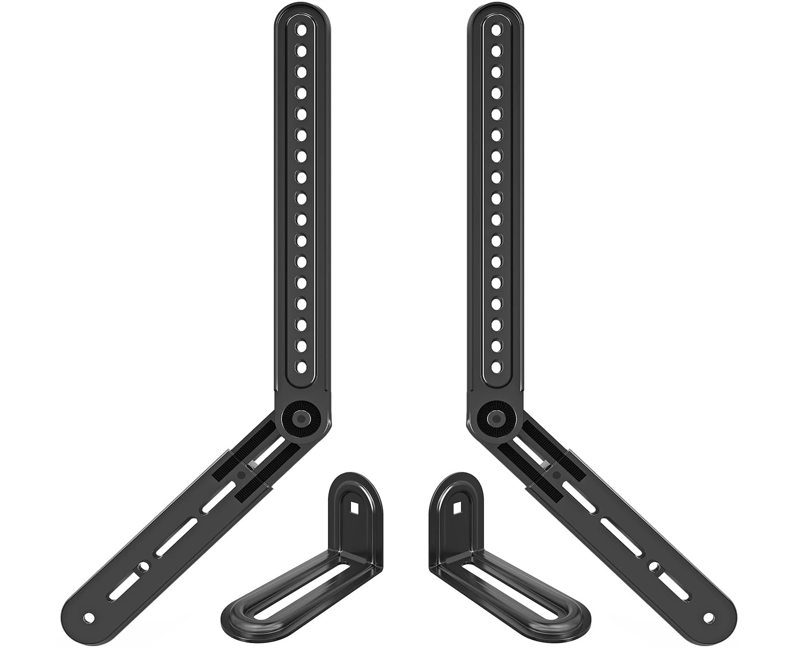 ELIVED Soundbar Bracket Sound Bar TV Mount, for Mounting Above or Under TV with Detachable Extension Plates, Fit Most Soundbar at the Rear up to 6.8 KG, Tool-Free Knob Adjustable EV5010