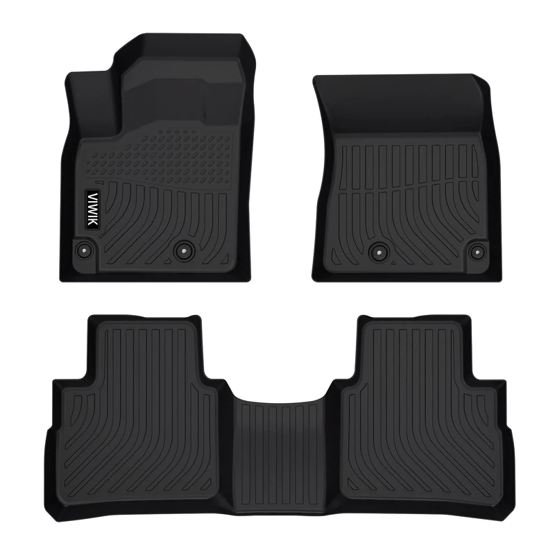 VIWIK Floor Mats Compatible for 2021-2023 Rogue Not fit Sport, Car Mats All Weather Custom Floor Liners Full Set, Automotive Floor Mats TPE Black