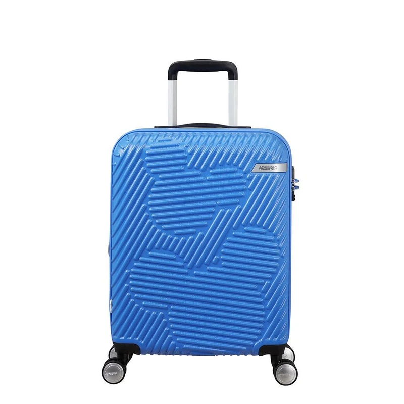 American Tourister Mickey Clouds, Spinner S, Expandable Hand Luggage, 55 cm, 38/45 L, Blue (Mickey Tranquil Blue)
