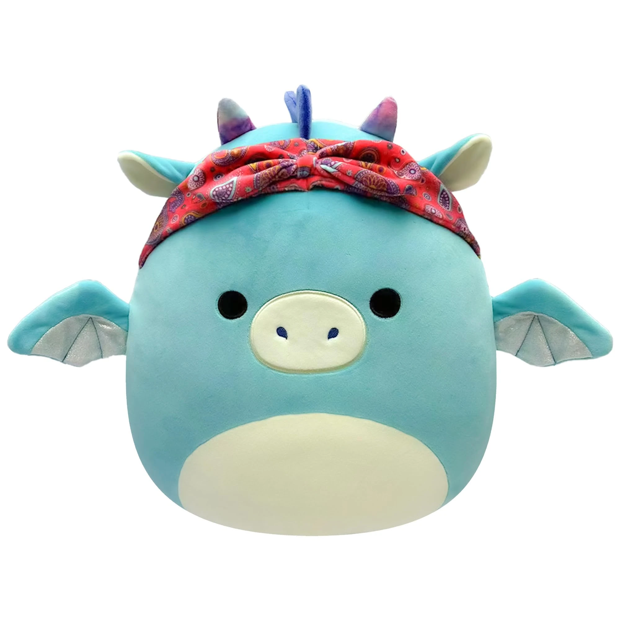 Squishmallows Original 7.5-Inch - Tatiana the Dark Teal Dragon with Bandana