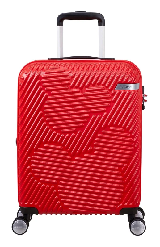 American Tourister Mickey Clouds, Spinner S, Expandable Hand Luggage, 55 cm, 38/45 L, Red (Mickey Classic Red)