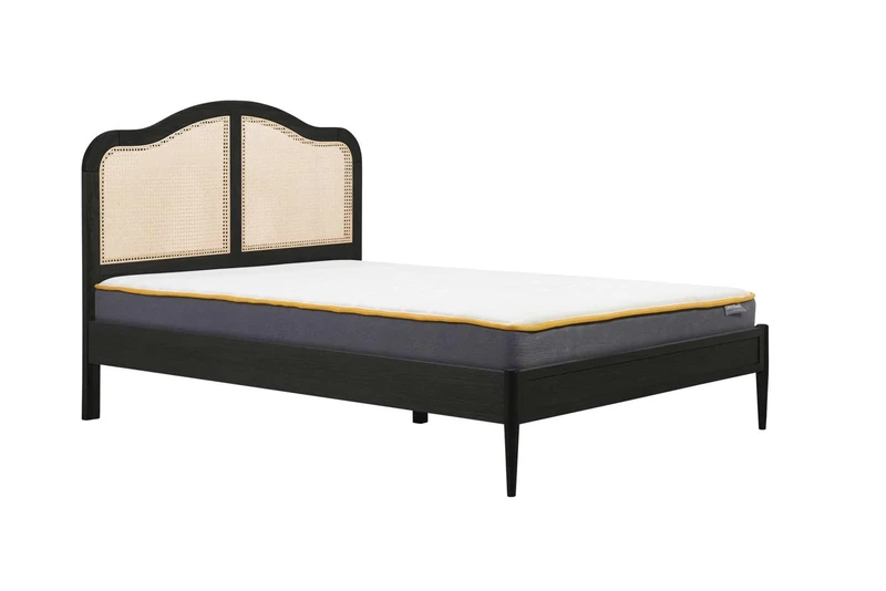 Birlea Furniture Leonie King Rattan Bed Black