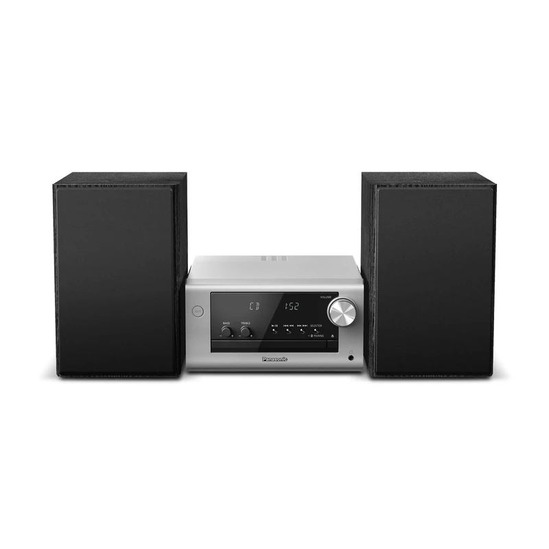 Panasonic SC-PM702EB-S Micro HiFi Compact Stereo System with FM / DAB / DAB+ Radio, 80W Output Power, 2-way Speakers, CD/MP3 Player, Bluetooth, USB, AUX-IN Auto Play, Silver