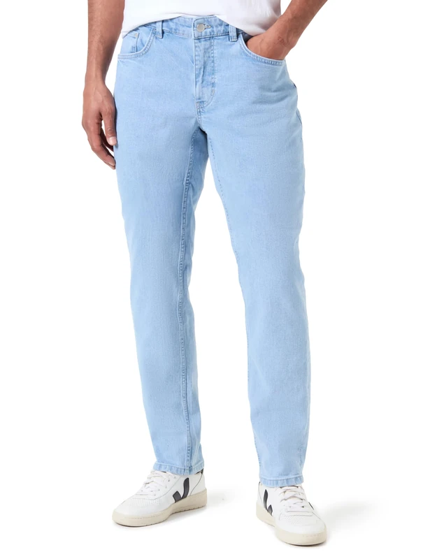 CASUAL FRIDAY Men's Karup 5 Pocket Regular Jeans Slacks, 200433/Denim Bleach Blue, 27 W/34 L