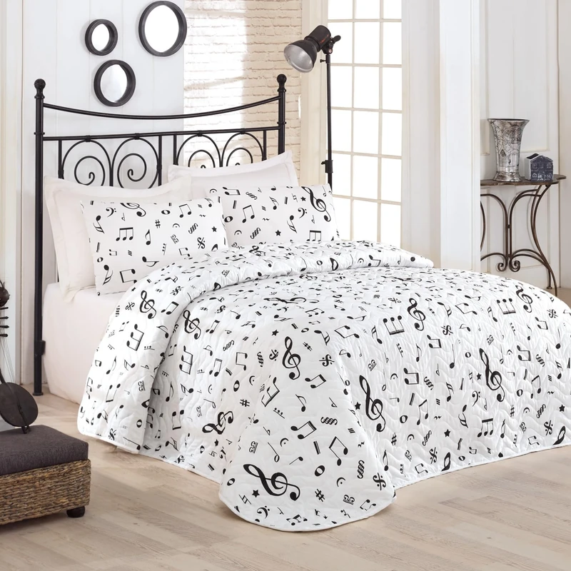 WELL HOME MOBILIARIO & DECORACIÓN Quilted Duvet 250 x 200 cm Black & White