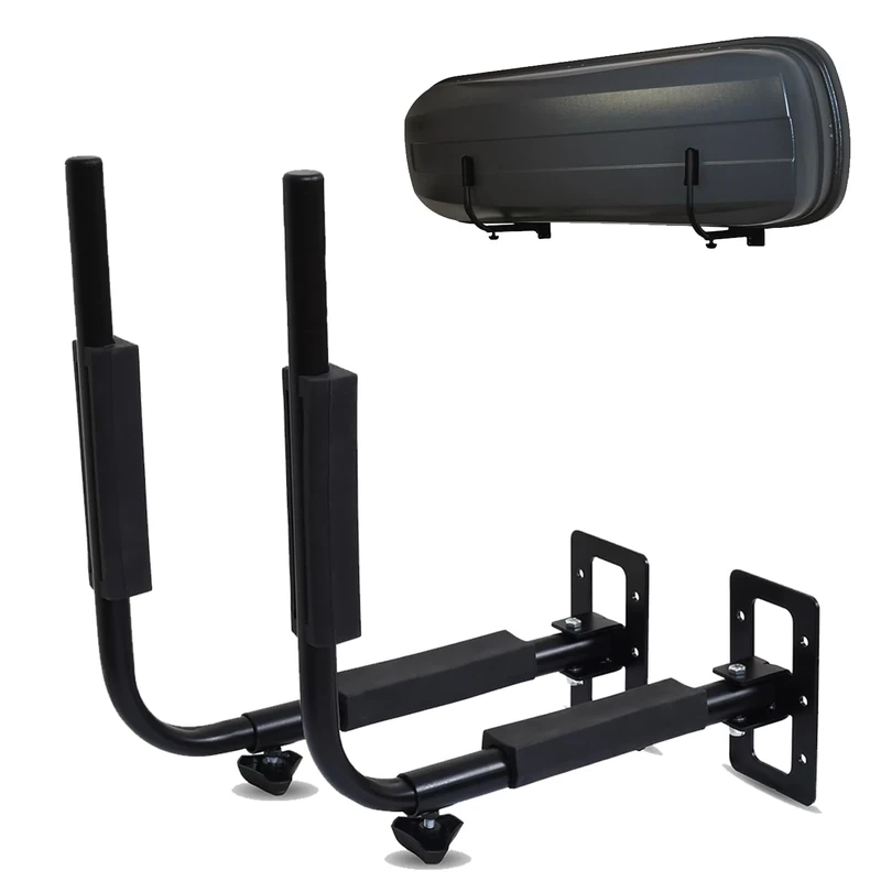 LANCO Automotive Roof Box Wall Mount [Up to 52 cm Height, 40 kg Load Capacity, Continuous Adjustable Distance, Including Wall Plugs/Screws for Mounting]